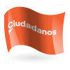 Bandera de Ciudadanos fondo naranja