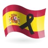 Bandera de España C/E con crespón negro