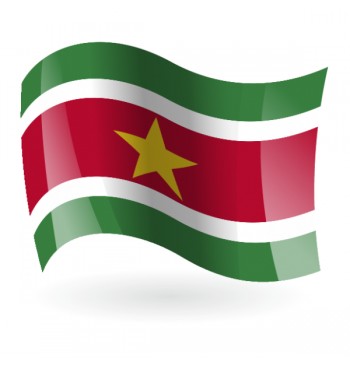 Bandera de la la República de Surinam