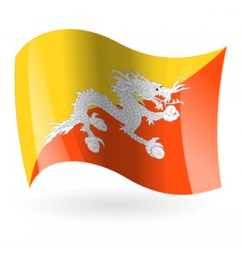 Bandera del Reino de Bután