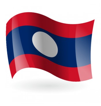 Bandera de Laos ( República Democrática Popular Lao )