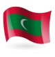 Bandera de Las Maldivas ( República de Maldivas )