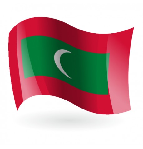 Bandera de Las Maldivas ( República de Maldivas )