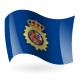 Bandera de la Policía Nacional fondo azul