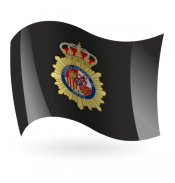 Bandera de la Policía Nacional fondo negro