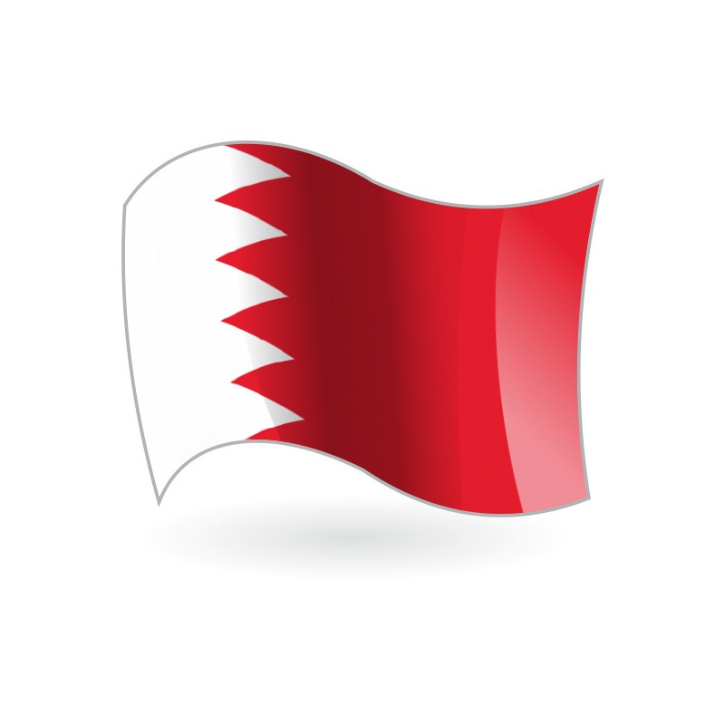 Bandera de Baréin ( Bahrein )