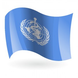 Bandera de la OMS ( Organización Mundial de la Salud )