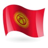 Bandera de Kirguistán ( República Kirguisa )