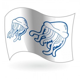 Bandera Peligro Medusas Mod. 1